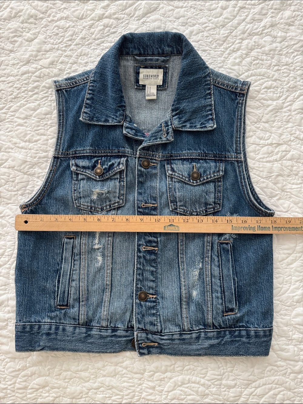 Forever 21 Denim Sleeveless Vest - Picture 5 of 6